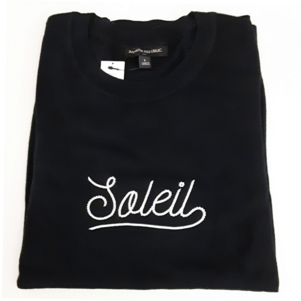Banana Republic Casual Black Soleil Graphic Intarsia Knit Crewneck Sweater - Picture 5 of 6